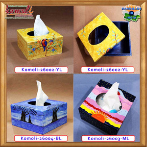 Boîte distributrice de mouchoirs, 50 pièces, décorative et peinte à la main - Product Image 6