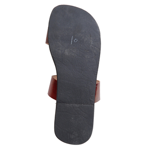 Pantoufle plate en cuir véritable pour hommes - Product Image 4