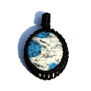 K2 Jaspe Macramé Cordon Wrap Pendentif Ovale Forme Piedras Naturales Cristal Pierres De Guérison Bijoux À La Mode Charme - Product Image 3