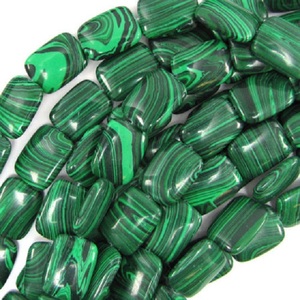 High quality Rectangle Beads hit malachite bead <b>crystal</b> women <b>necklace</b> jewellery square gemstone bead Jewelry Making suppler - Product Image 2
