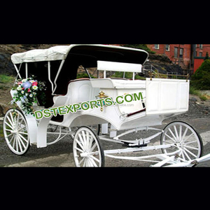 Mariage indien Royal Victoria Carriage Mariage Royal Carriage Buggy Blanc Victoria Calèches Fabricant - Product Image 3