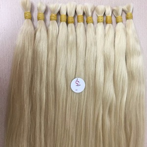 Color rubio pelo largo 75 cm doble dibujado recto Vietnam cabello extensión del cabello humano - Product Image 3