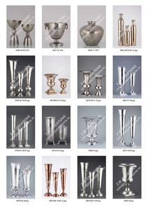 Juego de Jarrones Decorativos Modernos y Ecológicos Hechos a Mano para Hotel, con Flores Artificiales, Acabado Metálico Mate, Centros de Mesa Navideños para el Hogar - Product Image 5