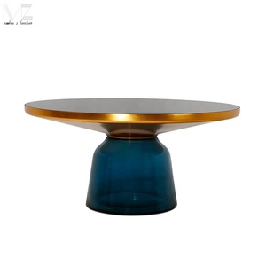 <span class=keywords><strong>Table</strong></span> basse ronde en forme de cloche en verre Mesas De Centro à la mode pour la maison moderne
