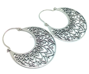 Conjunto de joyería para mujer Pendientes de aro chapados en plata Pendiente Mayorista India - Product Image 1