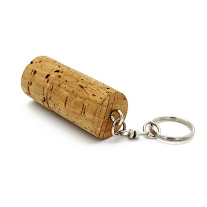 Chiavetta <span class=keywords><strong>USB</strong></span> 2.0 in Legno, Sughero e Metallo a Forma di Tappo di Bottiglia, 4GB-128GB, con Logo Personalizzato e <span class=keywords><strong>Portachiavi</strong></span> - Product Image 1