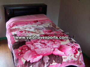 Manta de visón acrílico 100%, proveedor de la India, cobija cálida y cómoda, mantas de diseño personalizadas - Product Image 2