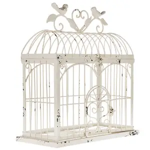 Wholesale handmade Small White Metal Bird Cages for Wedding Favors, Party Decorations