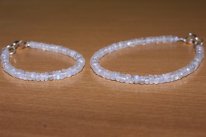 สร้อยข้อเท้าพลอยสีรุ้งประกายเพชรธรรมชาติแท้สีฟ้าประกายรุ้งประดับอัญมณี92.s กำไลข้อมือเงินสเตอร์ลิง - Product Image 4