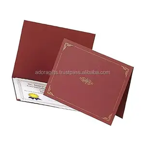Corporate Gift Certificate Holder Datei ordner/India Factory Großhandel Handmade Diploma Cover oder Leder Zertifikat Inhaber