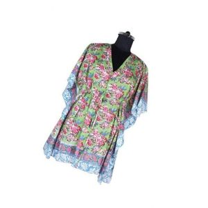 Nouveau design 2025 robe pour filles/dames pur coton conception court caftan de Jaipur inde gros bloc imprimé coton caftan - Product Image 1
