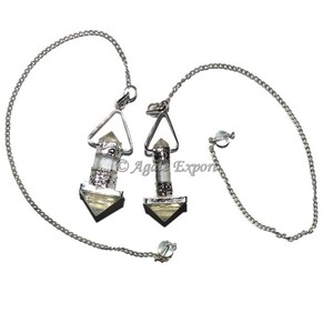 Péndulos de cuarzo de cristal estilo Feng Shui cristales de piedras preciosas talladas para la decoración del hogar para el amor y la curación - Product Image 1