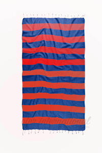 Double <b>Turkish</b> Beach Peshtemal <b>Towel</b> From Turkey, Nautical, American Flag Colors PEST106-NYR Rainbow Collection - Product Image 2