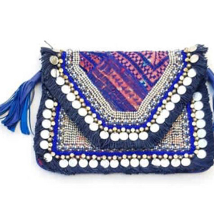 วินเทจ Banjara ผ้าและเหรียญปอกระเจาคลัทช์ - Product Image 1