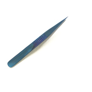 Pince à cils droite Plasma Blue, idéale pour la séparation des cils, pince à extensions de cils durable avec logo - Product Image 5