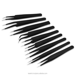 Juego de Pinzas Antiestáticas de 9 Piezas, No Magnéticas, de Acero Inoxidable, para Pestañas, Venta al Por Mayor de Fábrica 2026 - Product Image 3