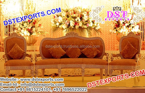 Juego de Sofás Maharaja para Bodas de Bollywood, Juego de Sofás Maharaja Dorados para Bodas Indias, Fabricante y Exportador de Muebles para Bodas en el Reino Unido - Product Image 6