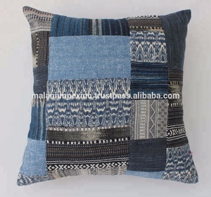 Housse de coussin indienne en gros, faite à la main, carrée, patchwork, 100 % coton, avec fonctions de massage, style uni amovible pour adultes et hôtels - Product Image 6