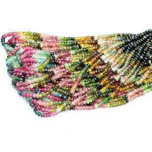 Brin de perles en pierres semi-précieuses Tourmaline, bijoux à facettes multiples, pierres précieuses - Product Image 6