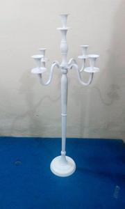 Candelabro de Metal Plateado Personalizado, Hecho a Mano, con Centro de Flores Cilíndrico, para Decoraciones de Boda y Navidad, Marca OMKAAR, ¡En Oferta! - Product Image 5