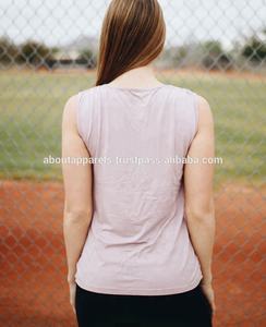 เสื้อกล้ามออกกำลังกายตัวยูคอสีฟ้าหลังระบายอากาศสำหรับผู้หญิงเสื้อกล้ามออกกำลังกายในยิม - Product Image 6