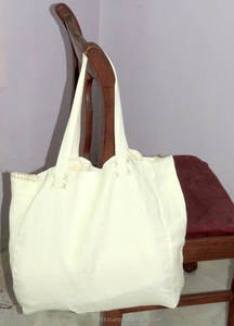 Sac fourre-tout en lin tissé à la main Sac à provisions écologique - Product Image 3