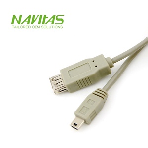 사용자 정의 UL2725 차폐 고속 미니 USB A/B 암 2.0 케이블 Navitas 모델 전자 제품 2017-145-1 RoHS 준수 - Product Image 1