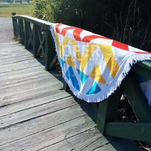 Iluzyonผ้าขนหนูชายหาดทรงกลม,ผลิตในประเทศตุรกีส่งตรงจากโรงงานผ้าทอและพิมพ์ลาย - Product Image 1