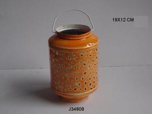 Metal Indian Lantern With Ceramic Finish Tree Patterns Other Colors Available <b>Candle</b> Holder for Home Decoration - Product Image 6