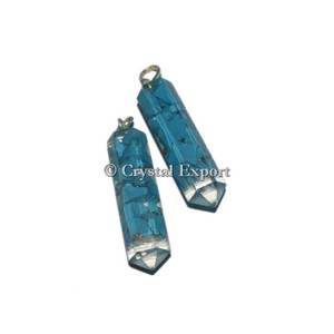 Turquoise <b>Orgonite</b> Pencil Pendant - Product Image 1