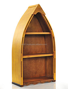Canoe Book Shelf Small: Librería Náutica de madera pequeña para el hogar y la Oficina - Product Image 5