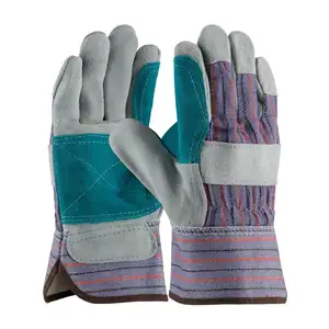 Koe Split Lederen Dubbele Palm Lederen Veiligheidshandschoenen Zware Industriële Veiligheid Werken Canadian Rigger Handschoenen Voor Hand