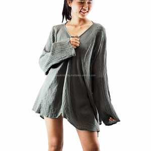 NAPAT Gros Personnalisé Nouvelle Arrivée Etnic Tripbal Lin Pure Kimono Femme Veste - Product Image 1