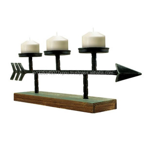 Gold <b>Pillar</b> <b>Candle</b> Holder - Product Image 3