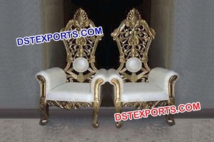 Ensemble de chaises de mariage indien en bois sculpté, chaises de mariée, nouvelle collection - Product Image 2