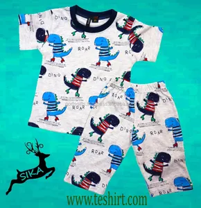 Pyjama pour enfant, 2018 coton, nouveau design, automne, vente en gros, vêtements de nuit, mode 3D, vente en gros, 100%