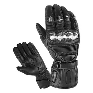 Gants de course respirants en cuir pour moto, dispositif en cuir, Logo personnalisable, étanche, côté extérieur, motocyclette, loup, noir, - Product Image 2