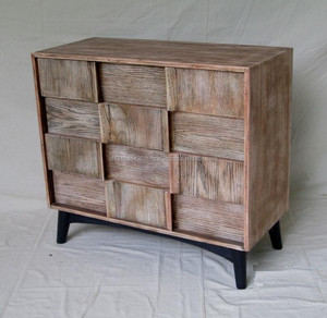 ลิ้นชักไม้เนื้อแข็งที่เรียบง่ายพร้อมผิวแบบโบราณสำหรับห้องนอนหรือเฟอร์นิเจอร์สำนักงานที่บ้านสำหรับบ้านอพาร์ทเมนต์หรือโรงแรม - Product Image 1