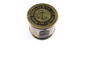 W.Ottway Ltd. 1941 Boussole à tambour en laiton antique vintage, en alliage métallique, cadeau original pour le Nouvel An, mariage, Noël, remise de diplôme, Pâques - Product Image 2