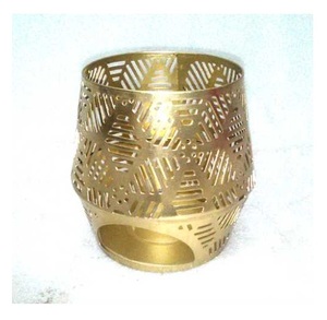 Nuevo diseño redondo oro filigrana linterna votiva - Product Image 2
