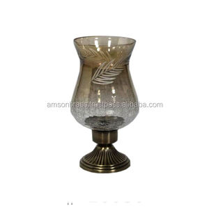 Tall Designer Modern <b>Glass</b> <b>Hurricane</b> <b>Candle</b> <b>Holder</b> - Product Image 6