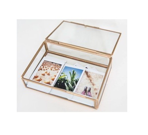 glass photo box gold
