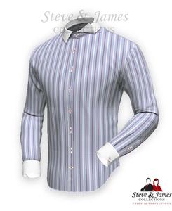 Chemise homme Anti-rides, coupe ajustée, sexy, écologique, des images de Steve & James, collection - Product Image 4