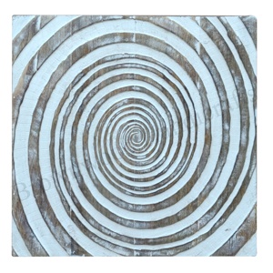 Bois de manguier antique blanc brûlé sculpté à la main panneau mural carré en bois tenture murale Plaque prix de gros bas quantité minimale de commande - Product Image 1