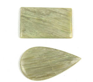 2ชิ้นแจสเปอร์ธรรมชาติทรงลูกแพร์สี่เหลี่ยมผืนผ้ากะรัต122กะรัตคริสตัลเรียบลวดห่อเครื่องประดับขายส่ง - Product Image 4