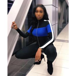 ชุดจั๊มสูทแขนยาวมีซิปสำหรับผู้หญิง, ชุดบอดี้สูทลำลองชุดใส่เล่นแนวสตรีท - Product Image 2