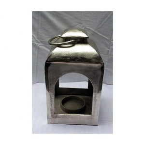 Portavelas Decorativo de Metal, Diseño Moderno, Ecológico, Plateado, Hecho a Mano, Decoración para el Hogar para Navidad - Product Image 1