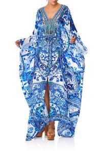 Caftan multicolore à imprimé numérique pour femmes, vêtements élégants pour la plage, - Product Image 4