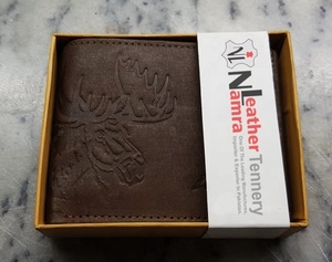 Portefeuille en cuir de vachette vintage pour hommes Style de robe de luxe en relief PROTÉGÉ Sac à main court en cuir doublé - Product Image 2