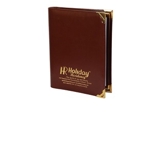 Cubierta de menú personalizada de cuero genuino ADORA de calidad superior con diseño duradero - Product Image 1